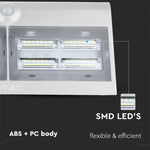 6.8W(800Lm) LED solārais gaismeklis ar litija akumulatoru, IP65, balts, V-TAC