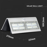6.8W(800Lm) LED solārais gaismeklis ar litija akumulatoru, IP65, balts, V-TAC