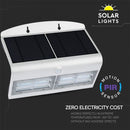 6.8W(800Lm) LED solar luminaire with lithium battery, IP65, white, V-TAC