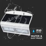 6.8W(800Lm) LED solārais gaismeklis ar litija akumulatoru, IP65, balts, V-TAC