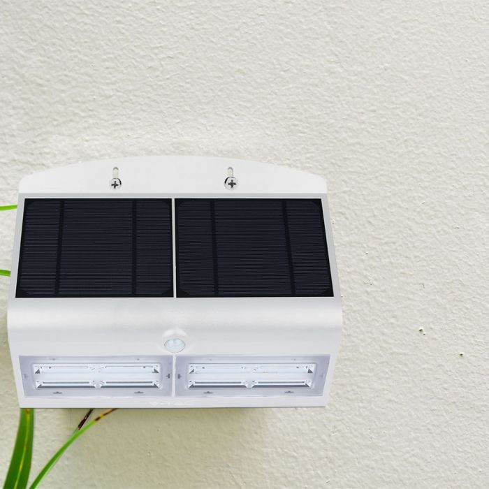 6.8W(800Lm) LED solar luminaire with lithium battery, IP65, white, V-TAC