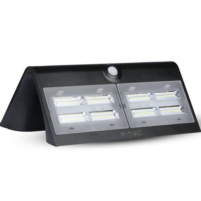 7W(850Lm) LED solar luminaire for house facade with lithium battery, IP65, V-TAC, neutral white light 4000K