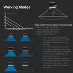 7W(850Lm) LED solar luminaire for house facade with lithium battery, IP65, V-TAC, neutral white light 4000K
