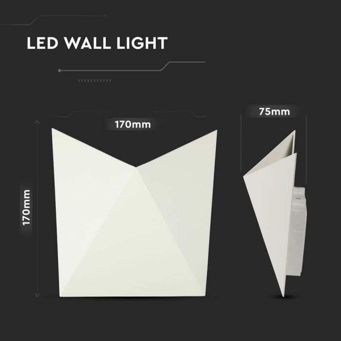 5W(550Lm) LED fassaadivalgusti, V-TAC, IP65, soe valge valgus 3000K