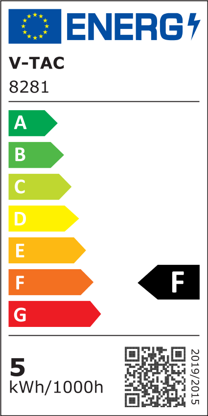 5W(550Lm) LED fasadarmatur, V-TAC, IP65, neutralvit 4000K
