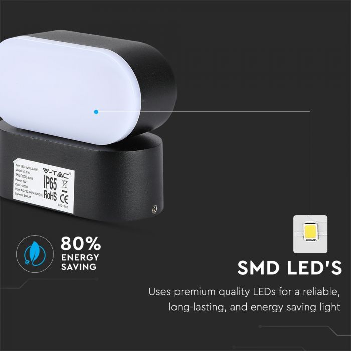 6W (660Lm) LED fassaadivalgusti, IP65, V-TAC, neutraalne valge 4000K