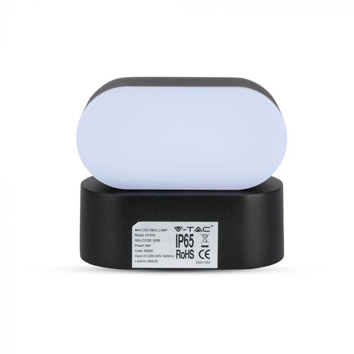 6W (660Lm) LED fassaadivalgusti, IP65, V-TAC, neutraalne valge 4000K
