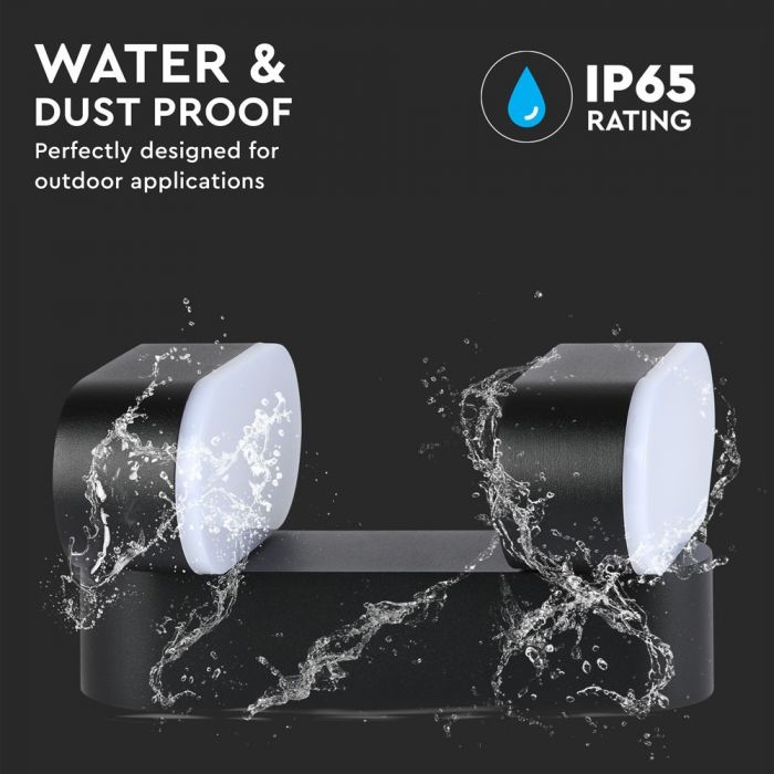 12W(1320Lm) LED topelt esivalgusti, V-TAC, IP65, soe valge valgus 3000K