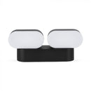 12W(1320Lm) LED topelt esivalgusti, V-TAC, IP65, soe valge valgus 3000K