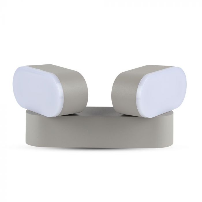 12W(1320Lm) LED dubultais Fasādes gaismeklis, V-TAC, IP65, silti balta gaisma 3000K