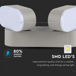 12W(1320Lm) LED dubbel frontarmatur, V-TAC, IP65, varmvitt ljus 3000K
