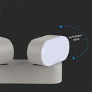 12W(1320Lm) LED dubultais Fasādes gaismeklis, V-TAC, IP65, silti balta gaisma 3000K