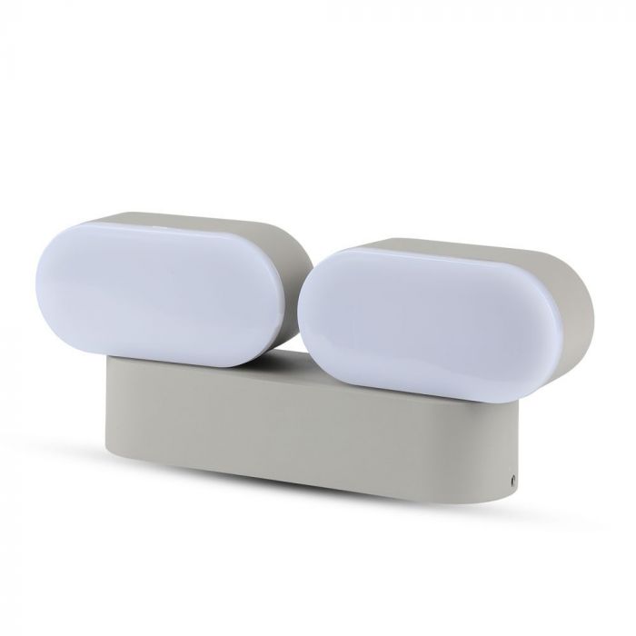 12W(1320Lm) LED dubultais Fasādes gaismeklis, V-TAC, IP65, silti balta gaisma 3000K