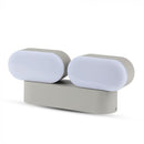 12W(1320Lm) LED dubultais Fasādes gaismeklis, V-TAC, IP65, silti balta gaisma 3000K