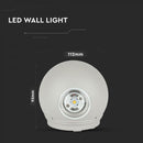 6W(660Lm) LED Fasādes gaismeklis, divu virzienu, IP65, V-TAC, silti balta gaisma 3000K