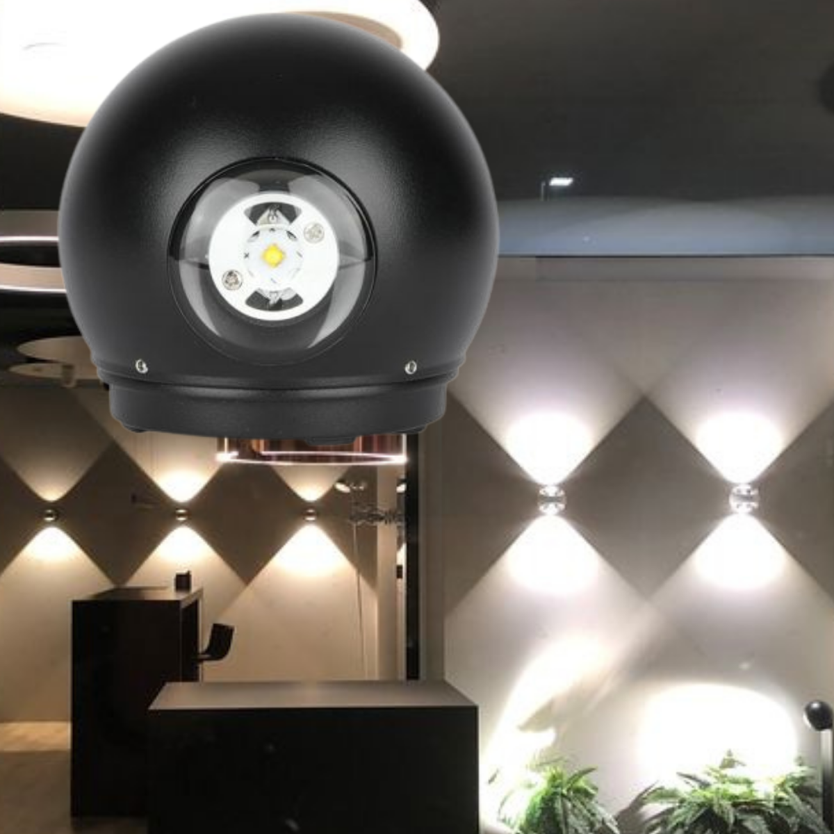 6W(660Lm) LED Facade light, two-way, IP65, V-TAC, warm white light 3000K