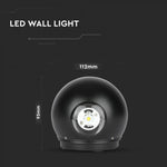 Фасадный светодиодный светильник 6W(660Lm), двунаправленный, IP65, V-TAC, нейтральный белый 4000K