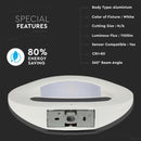 10W(1100Lm) LED fassaadivalgusti, V-TAC, IP65, soe valge valgus 3000K