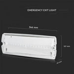 3W(140Lm) LED AVĀRIJAS izeja, V-TAC SAMSUNG, IP65, garantija 5 gadi, auksti balta gaisma 6400K