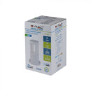 10W(450Lm) LED Dārza lampa, balts korpuss, 25 cm, IP65, V-TAC, neitrāli balta gaisma 4000K
