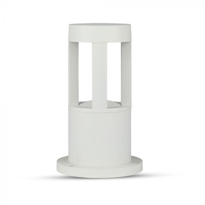 10W(450Lm) LED Dārza lampa, balts korpuss, 25 cm, IP65, V-TAC, auksti balta gaisma 5000K