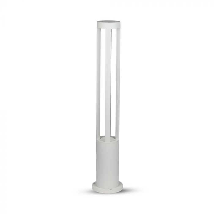 10W(450Lm) LED Dārza lampa, balts korpuss, 80 cm, IP65, V-TAC, auksti balta gaisma 5000K