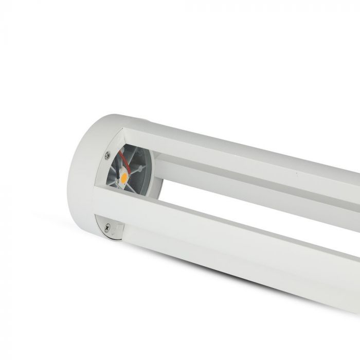 Садовый светодиодный светильник 10W(450Lm), белый корпус, 80 см, IP65, V-TAC, холодный белый свет 5000K