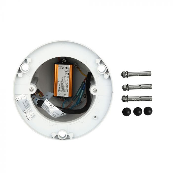 10W(450Lm) LED Dārza lampa, balts korpuss, 80 cm, IP65, V-TAC, auksti balta gaisma 5000K