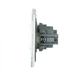 V-TAC EU 16A socket, glass panel, white