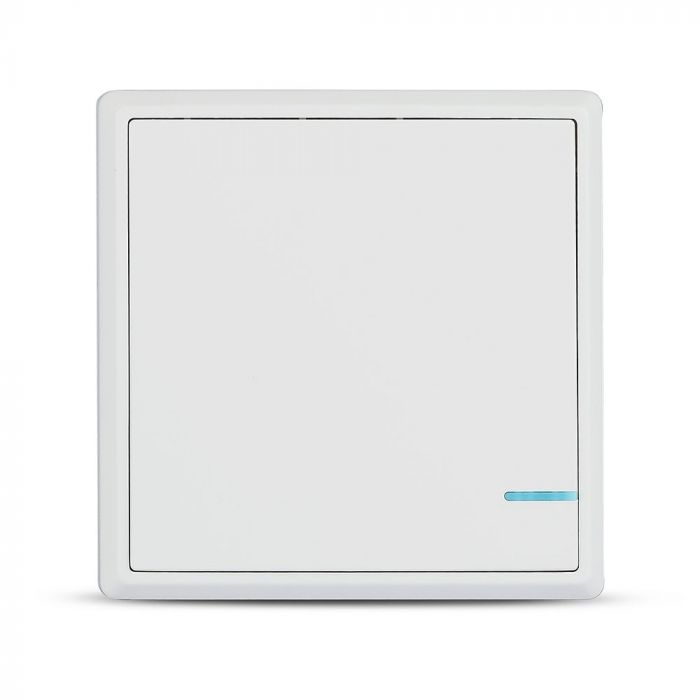 Juhtmevaba lüliti, saab ühendada V-TAC Wifi Smart Receiveriga (SKU: 8459), ühildub V-TAC Smart Light, Google Home ja Alexa'ga.