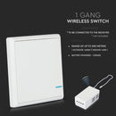Wireless switch, can be connected to V-TAC Wifi Smart Receiver (SKU: 8459), compatible with V-TAC Smart Light, Google Home and Alexa