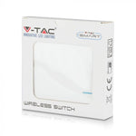 Juhtmevaba lüliti, saab ühendada V-TAC Wifi Smart Receiveriga (SKU: 8459), ühildub V-TAC Smart Light, Google Home ja Alexa'ga.