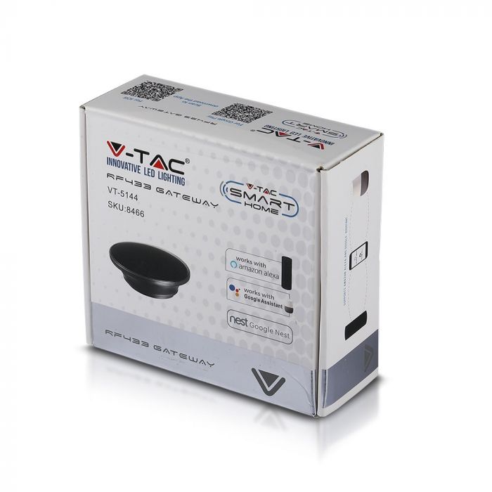 RF433 vārteja saderīga ar AMAZON ALEXA un GOOGLE HOME, V-TAC