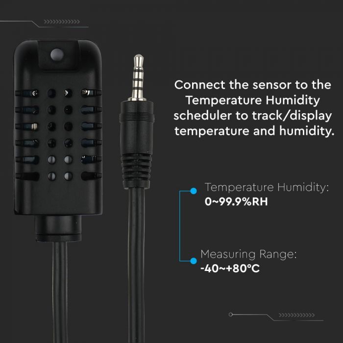 16A Temperature and humidity planner compatible with AMAZON ALEXA and GOOGLE HOME, V-TAC