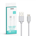 1m 1.0A V-TAC MICRO USB kaabel valge
