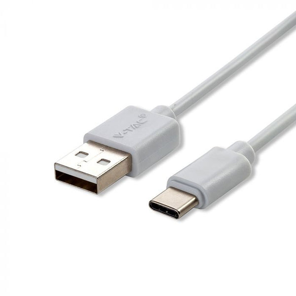 1m 1.0A V-TAC TYPE-C USB-kaabel valge