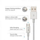 1m 1.0A V-TAC MICRO USB kaabel valge