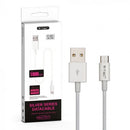 1m 1.0A V-TAC MICRO USB kaabel valge