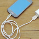 1m 1.0A V-TAC MICRO USB kaabel valge