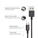 1m 1.0A V-TAC MICRO USB cable black