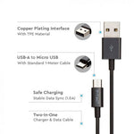 1m 1.0A V-TAC MICRO USB kabelis melns