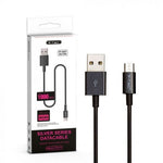 1m 1.0A V-TAC MICRO USB kabelis melns