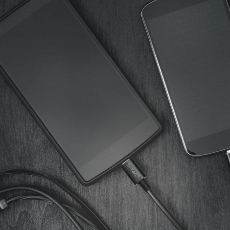 1m 1.0A V-TAC MICRO USB kabelis melns