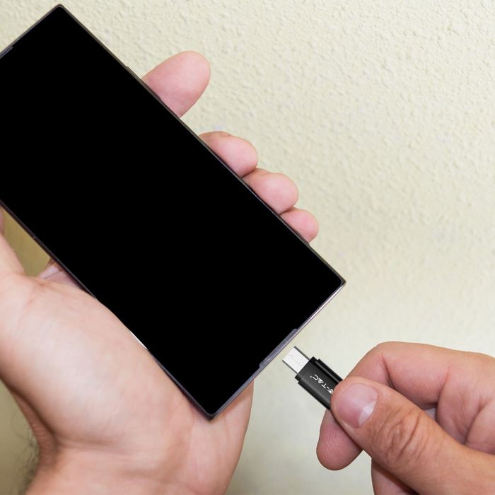 1m 2,4A V-TAC MICRO USB-kabel svart