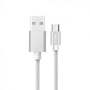 1m 2.4A V-TAC MICRO USB kabelis sudraba