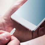 1m 2.4A V-TAC MICRO USB kabelis sudraba