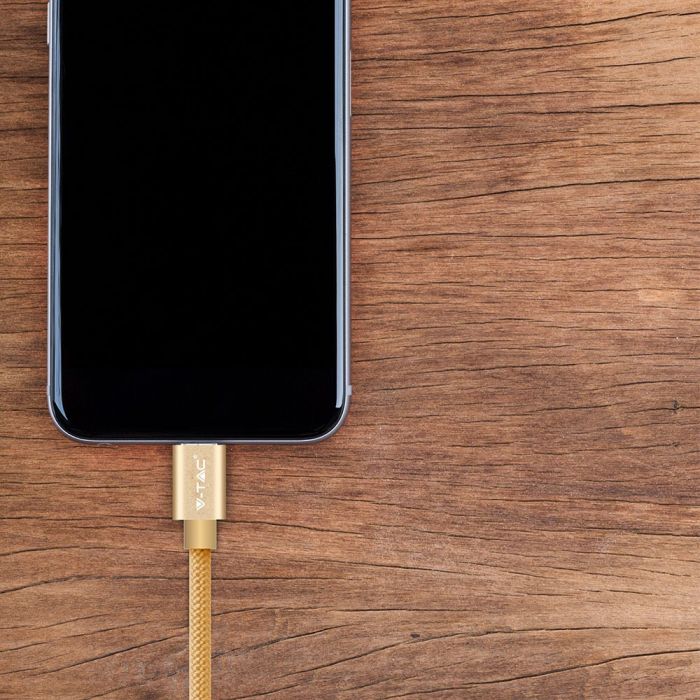 Кабель V-TAC MICRO USB 1 м 2,4 А золотистый