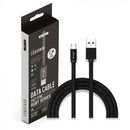1m 2.4A V-TAC MICRO USB kabelis melns