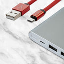 1m 2.4A V-TAC MICRO USB cable red