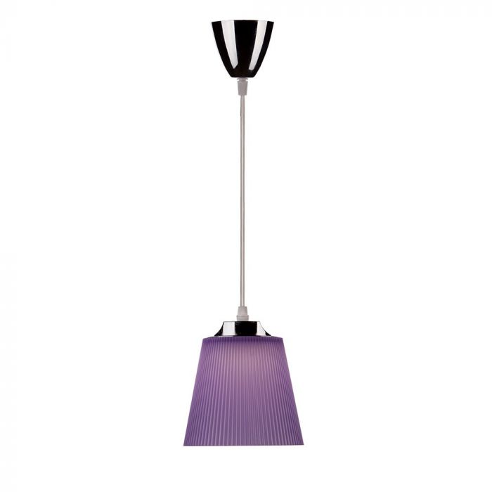 7W(360Lm) LED iekarams gaismeklis, hromēts ar violetu kupolu, V-TAC, neitrāli balta gaisma 4000K